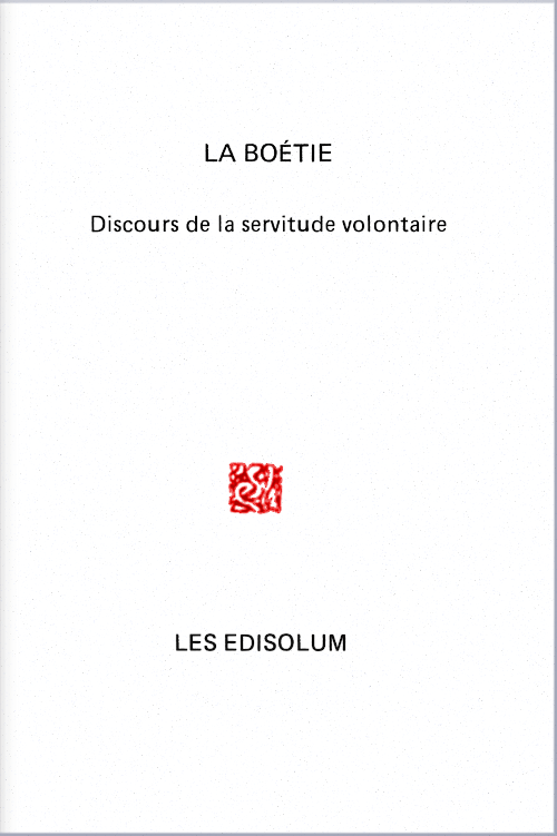 (Couverture : Discours de la servitude volontaire)