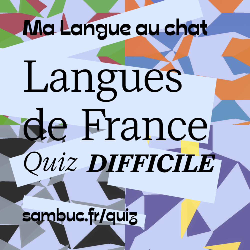 Logo du quiz : Langues de France, niveau difficile.